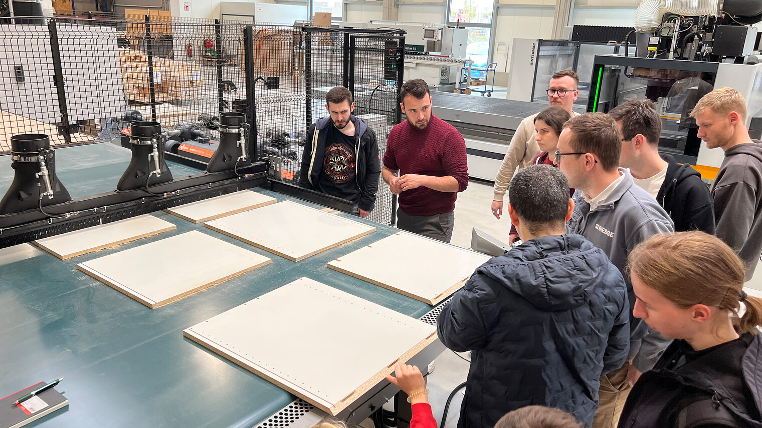 Meisterschule Schreiner Exkursion Biesse Besichtigung Campus Ulm