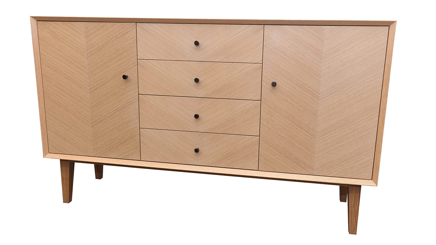 Schreinermeisterschule Würzburg Meisterstück Schreinermeisterstück Gesamtansicht Sideboard in Eiche