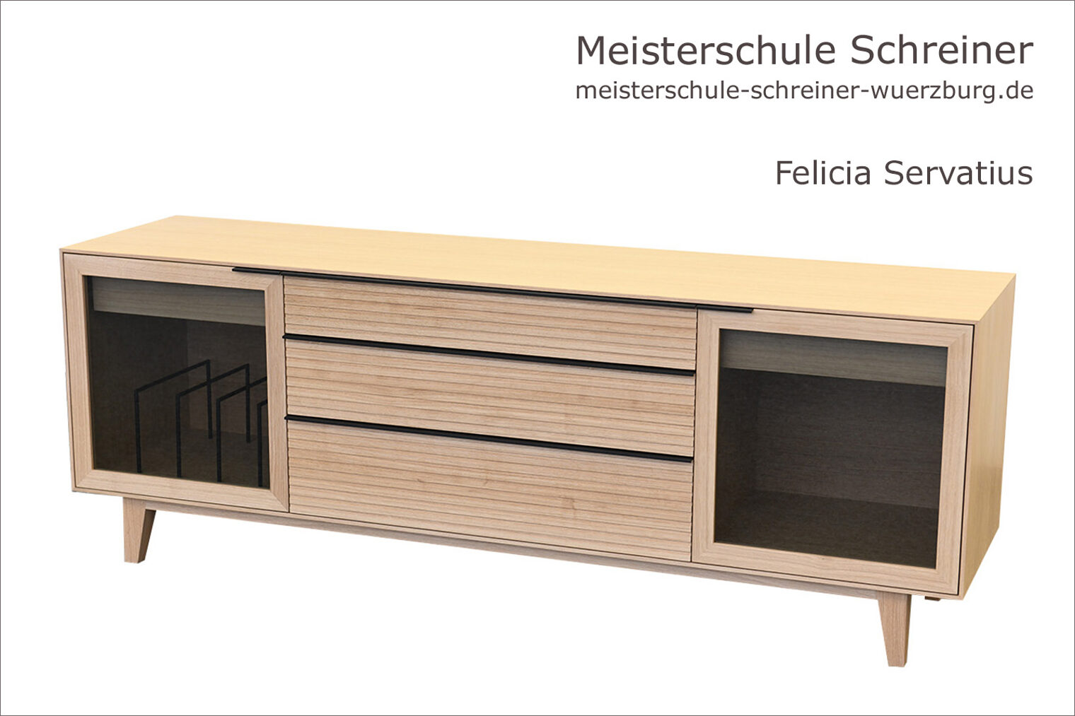 Schreinermeisterstück "Lowboard Nordic" von Felicia Servatius
