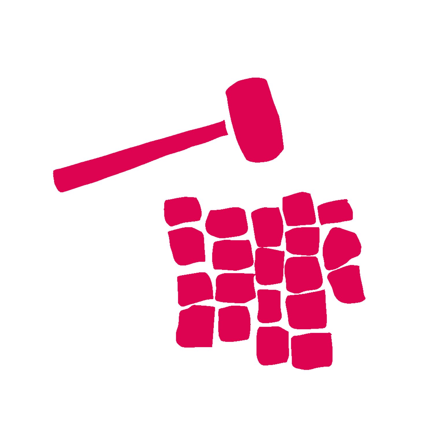 Icon Straßenbauer Icon Straßenbauer Pflaster mit Gummihammer