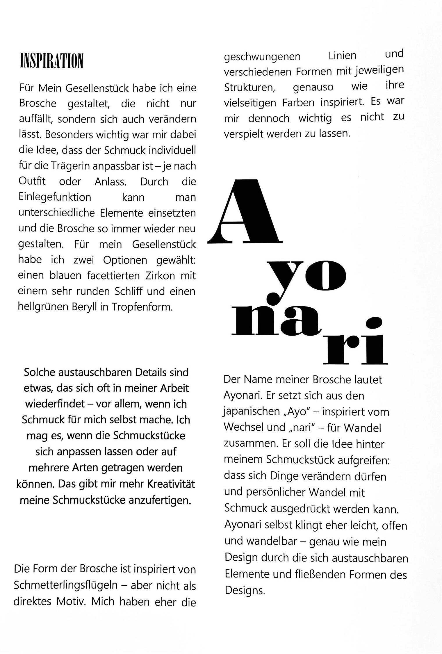 Text zu A yo na ri Text zu A yo na ri