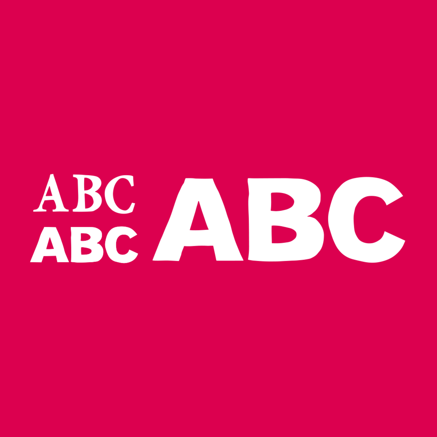 Schilder- und Lichtreklamehersteller ABC als Buchstaben, Icon